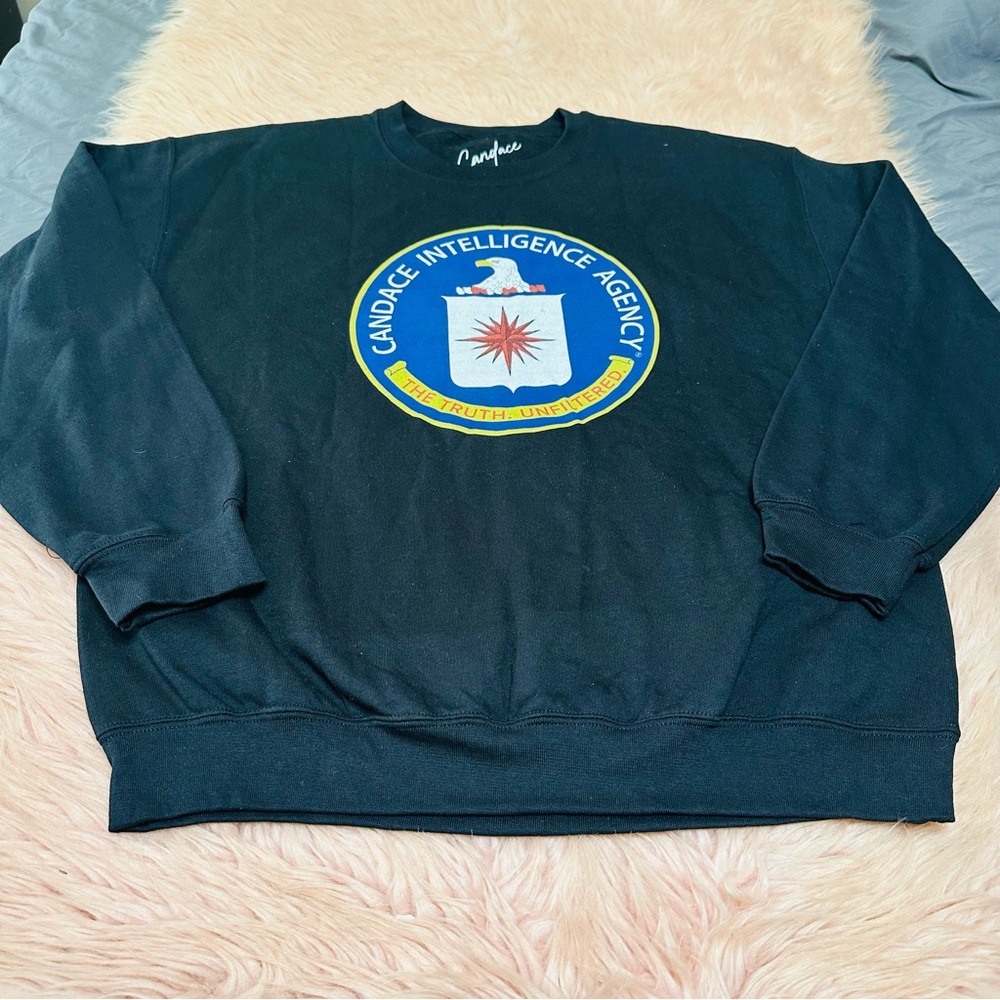 Men's Black Sweatshirt with Logo CIA